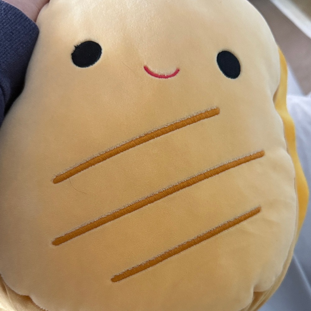 Squishmallow grilled cheese. Cute Yellow Plush Toy
